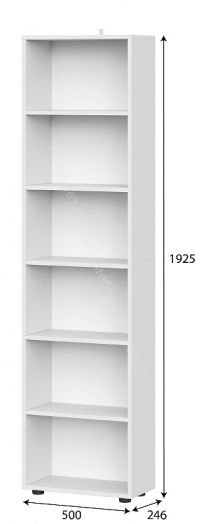 Стеллаж с полками Токио Белый текстурный