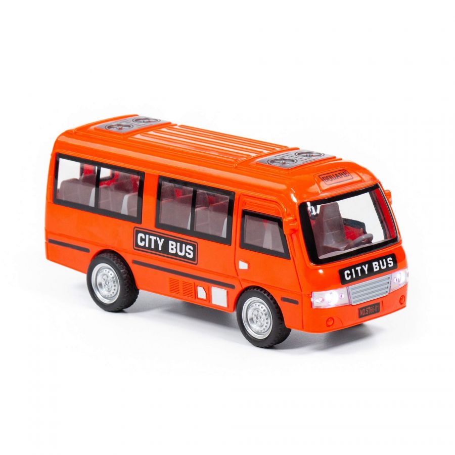 "Городской автобус", автомобиль инерционный (со светом и звуком) (в пакете)