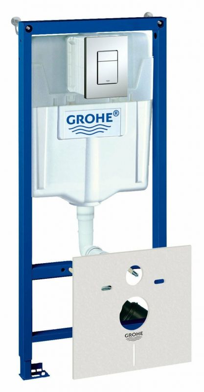 Grohe Rapid SL 38775001 инсталляция для унитаза подвесного с панелью смыва Skate Cosmopolitan