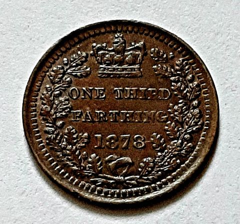 1/3 фартинга 1878 Великобритания Редкость UNC