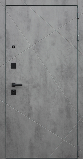 Дверь Входная АСД ДУЭТ Б с зеркалом бетон светлый