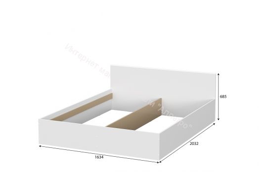 Кровать двойная универсальная (1,6х2,0) Токио Белый текстурный