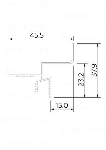 Потолочный теневой профиль Ликорн С-06.2.3