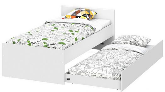 Кровать одинарная 900 Токио Белый текстурный