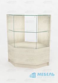 Угловая стеклянная витрина