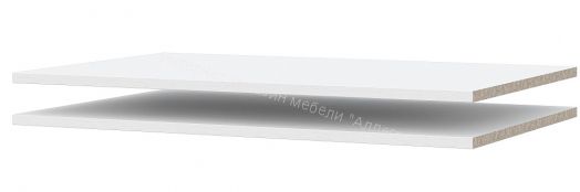 Полки для Шкафа двухстворчатого с двумя ящиками Токио Белый текстурный