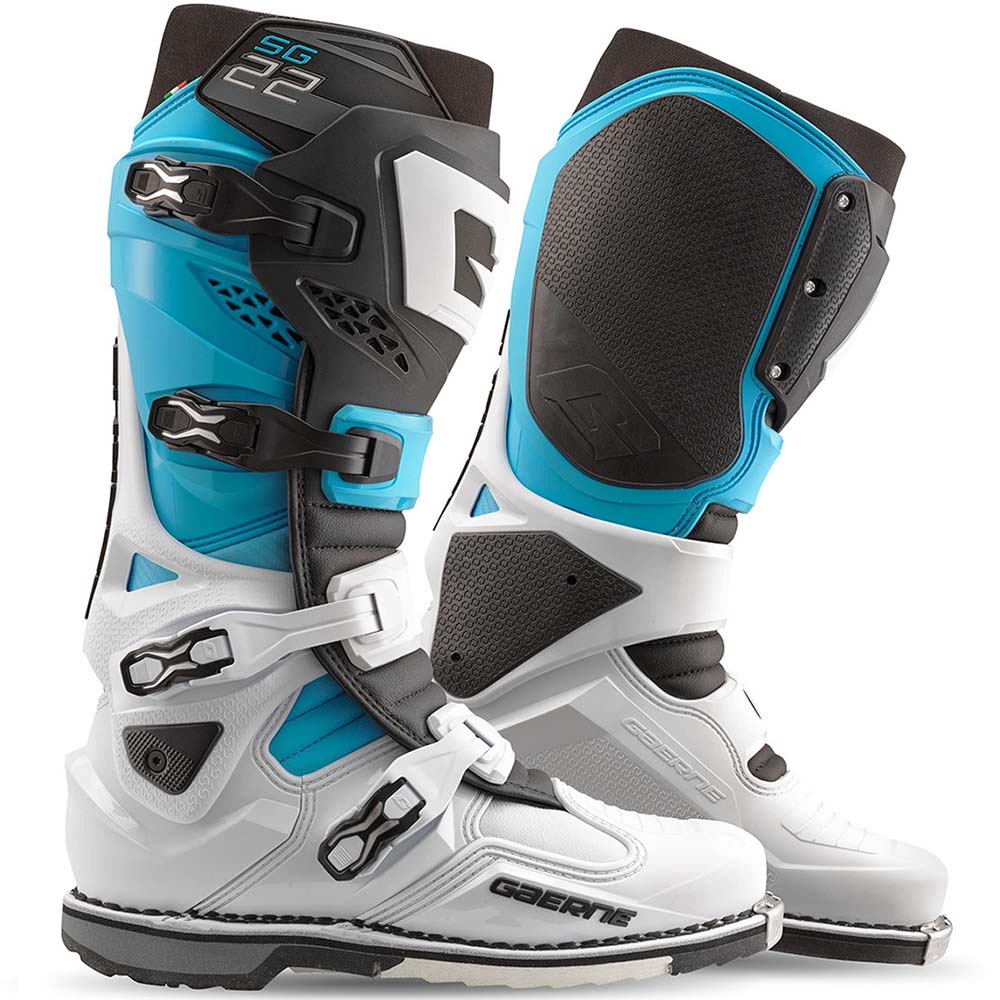 Gaerne SG22 White/Black/Light Blue Limited Edition (2025) мотоботы