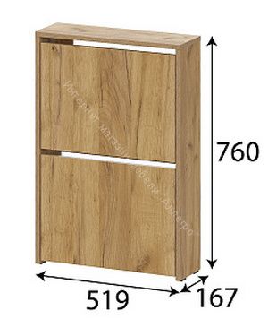 Обувница ОБ 3 Дуб Золотой