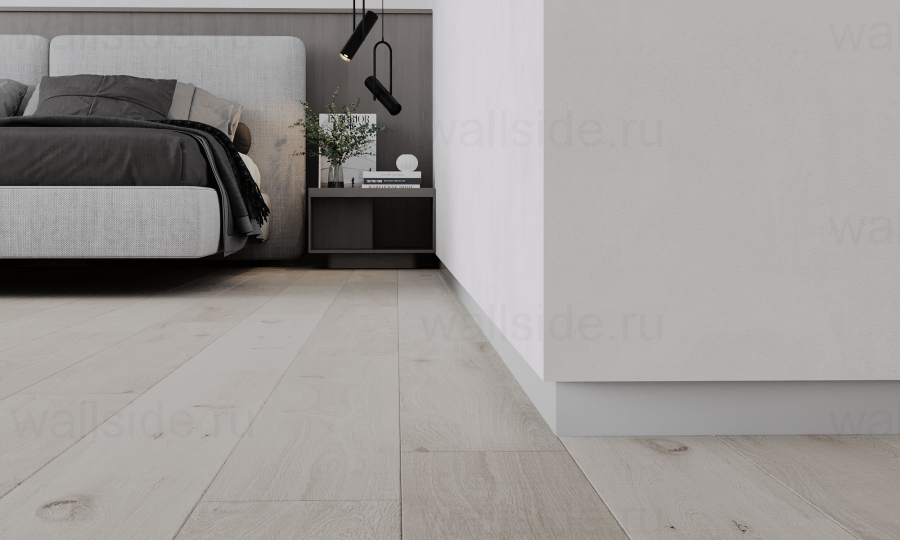 Скрытый плинтус Ликорн С-02.2.2 серебристый матовый