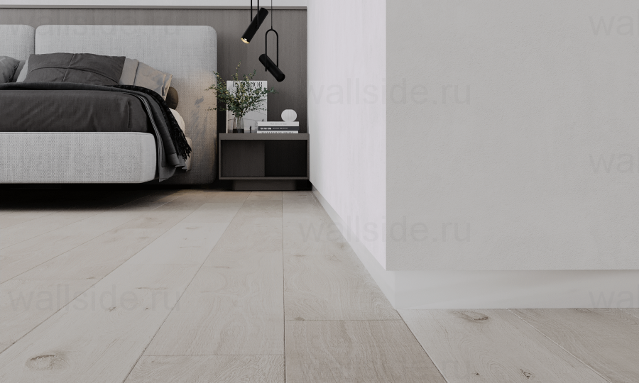 Скрытый плинтус Ликорн С-02.2.1 серебристый блестящий