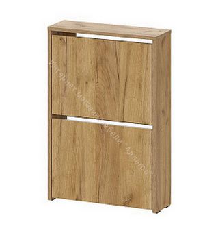 Вешалка (исполнение 1) Милан Дуб Золотой/Белый Матовый