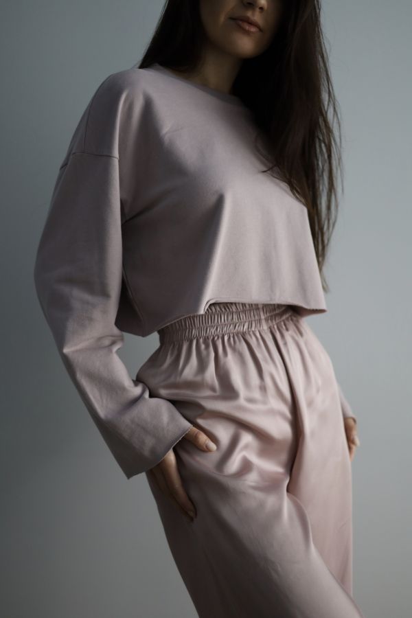 Кофта укороченная туман