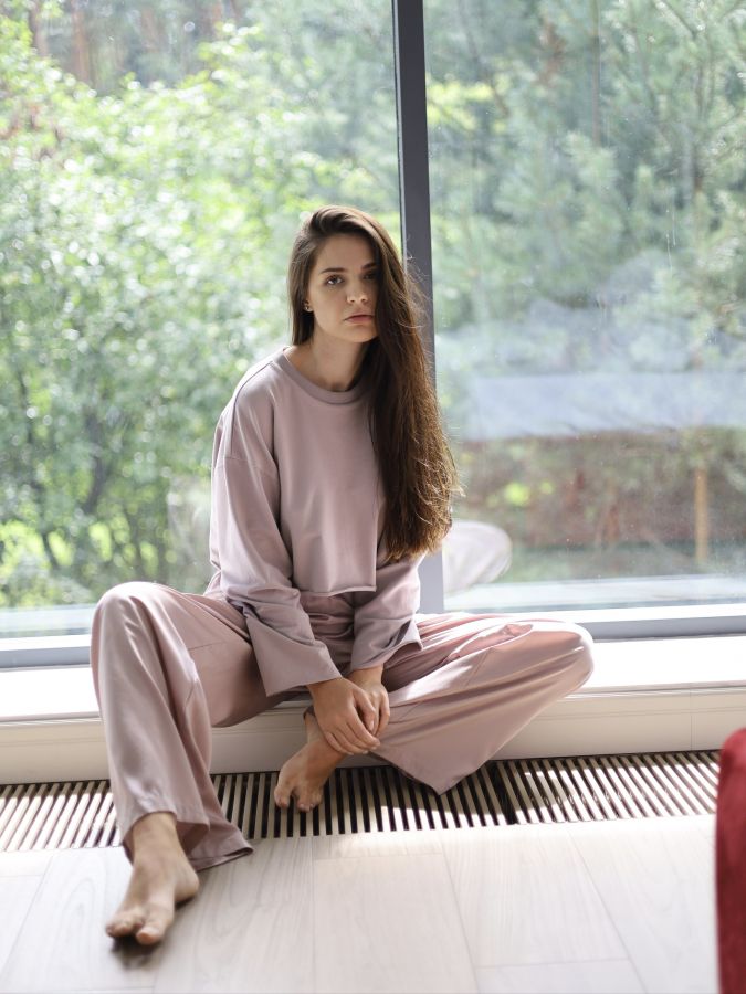 Кофта укороченная туман