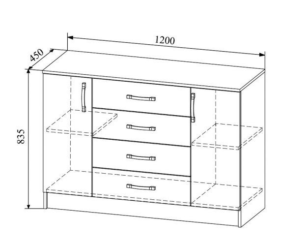 СКМ 1200.1 Комод Софи
