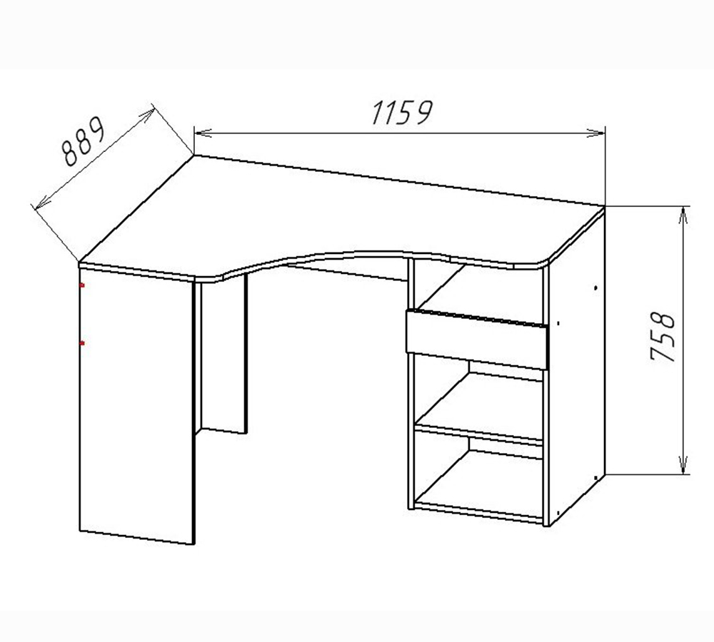 Геометрия-10 стол угловой