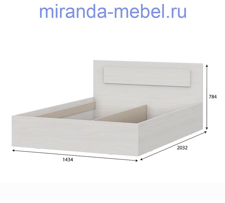 Мебель для спальни "МСП 1" Кровать двойная универсальная 1,4*2,0