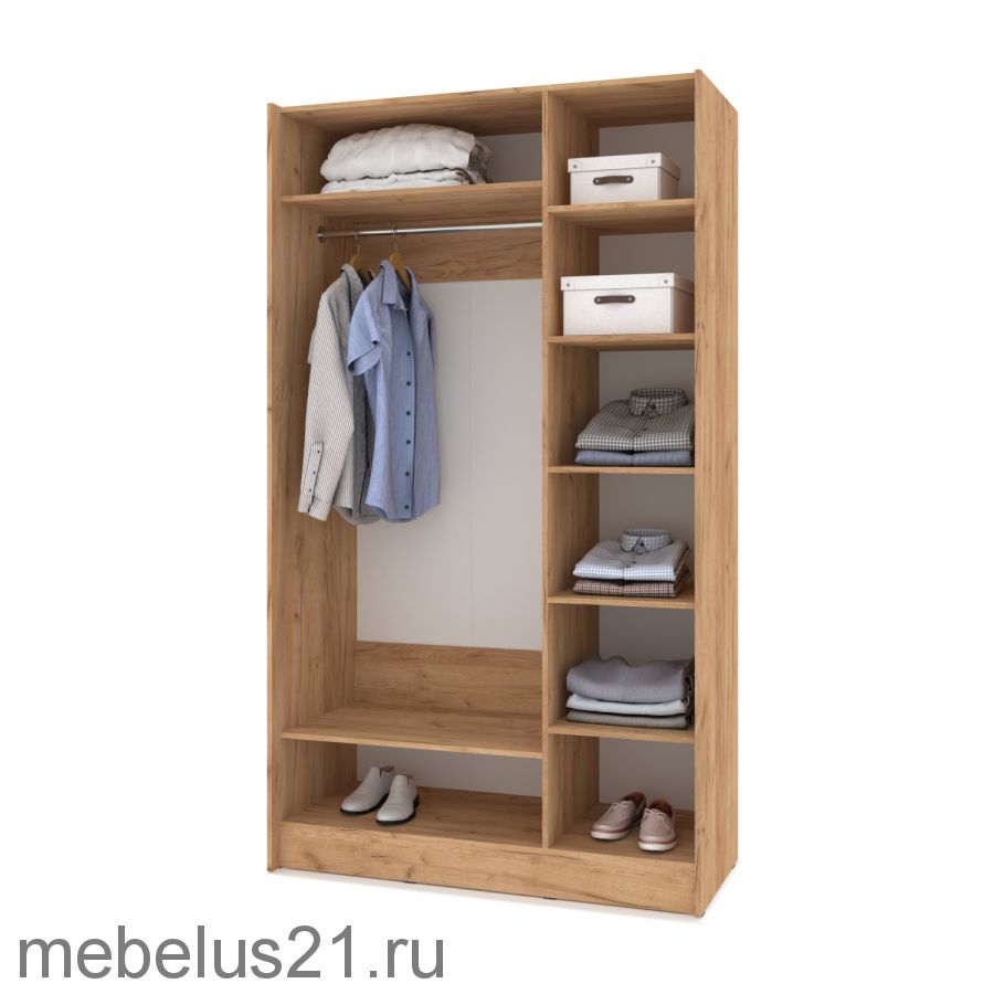 Шкаф купе с зеркалом Браун 130