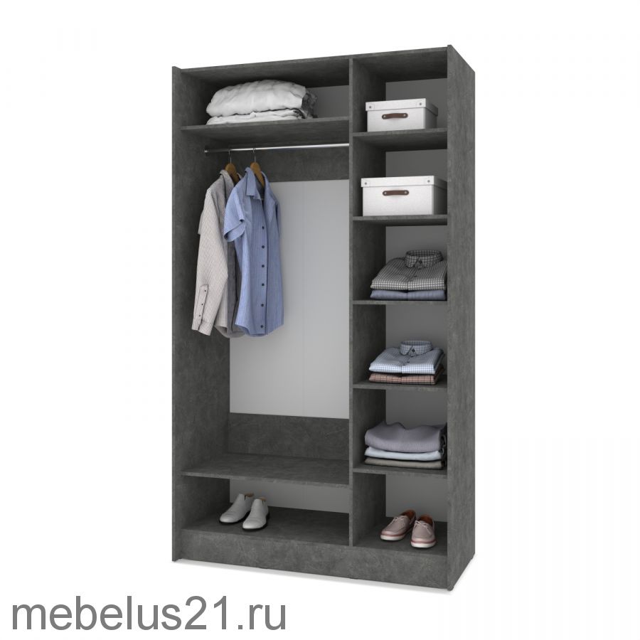 Шкаф купе с зеркалом Браун 140