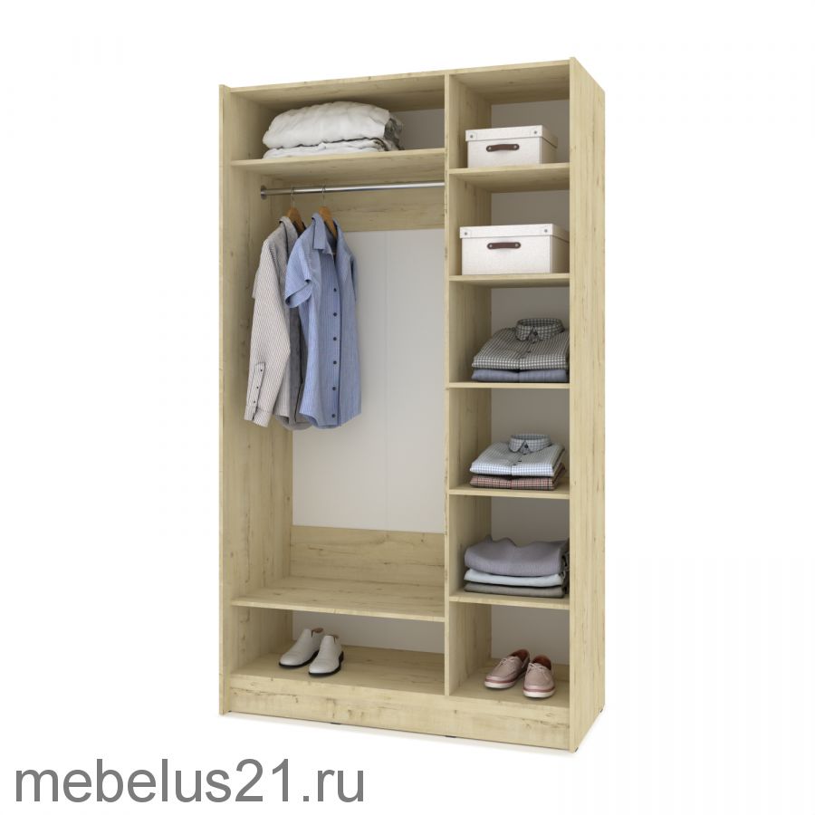 Шкаф купе с зеркалом Браун 140