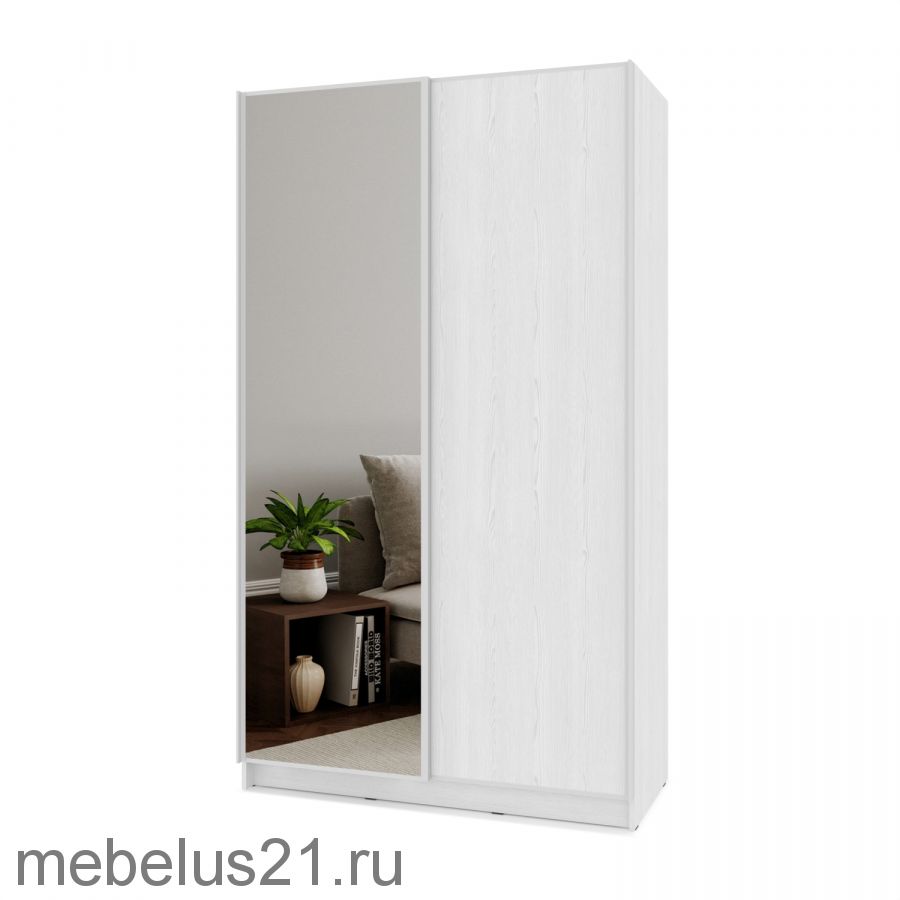 Шкаф купе с зеркалом Браун 140