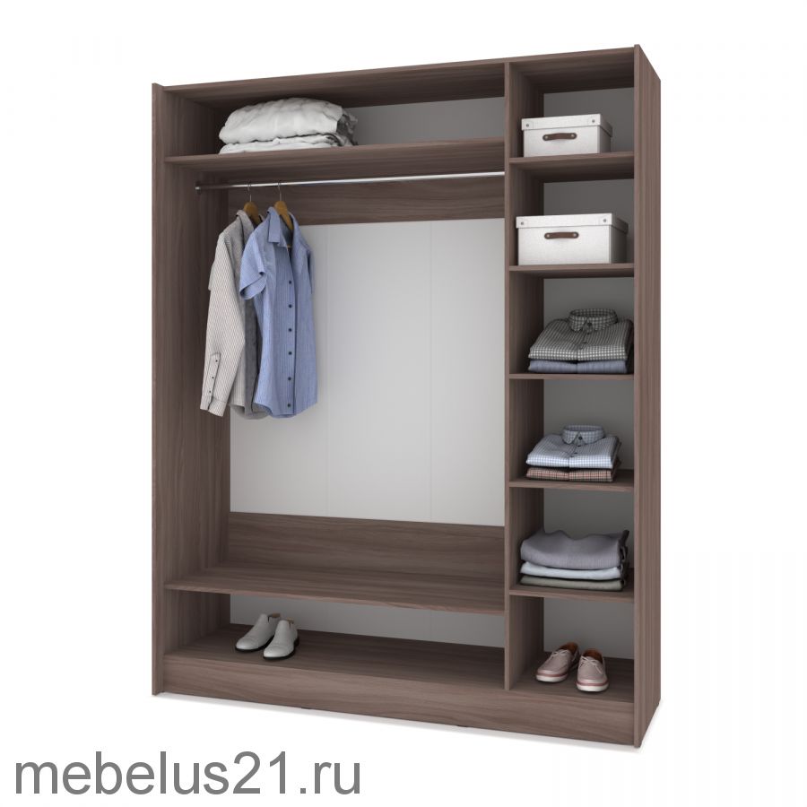 Шкаф купе с зеркалом Браун 160