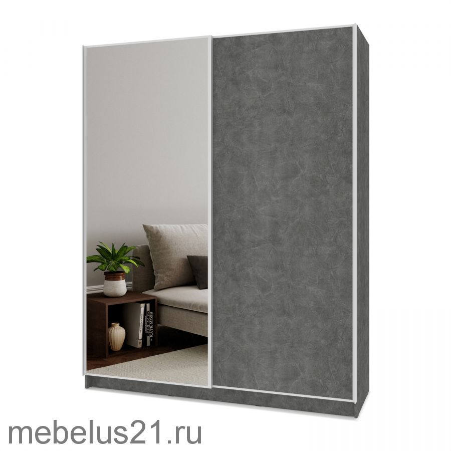 Шкаф купе с зеркалом Браун 170