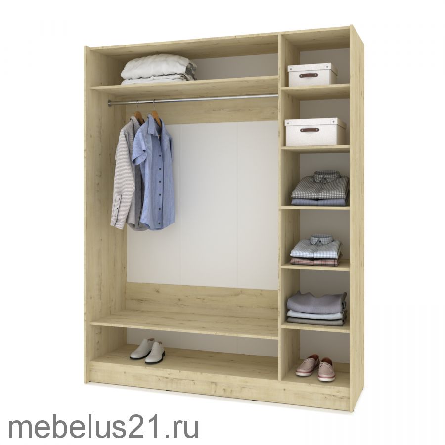 Шкаф купе с зеркалом Браун 170