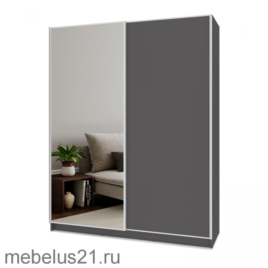 Шкаф купе с зеркалом Браун 170