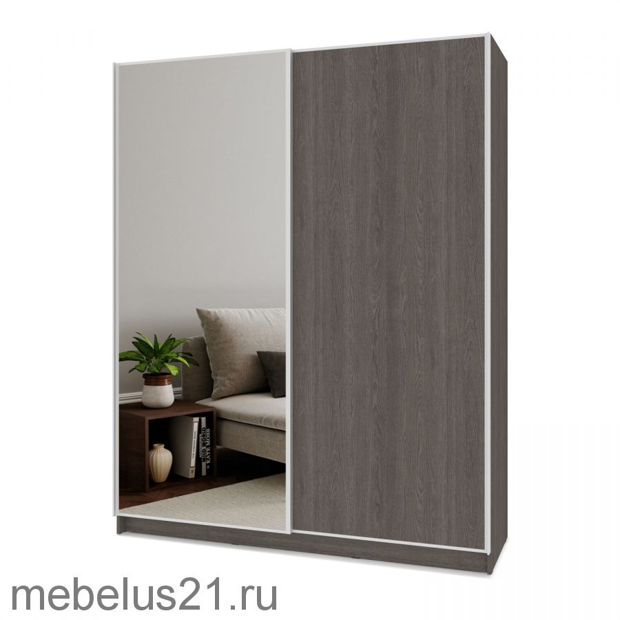 Шкаф купе с зеркалом Браун 170