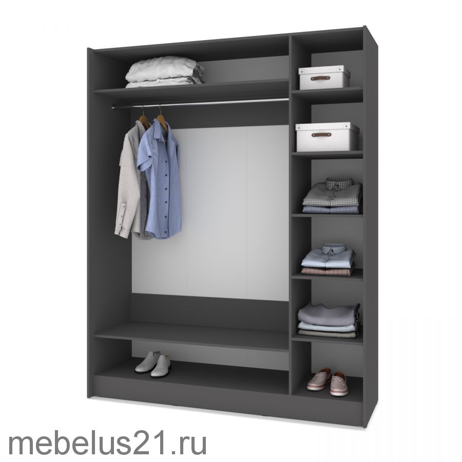 Шкаф купе с зеркалом Браун 180