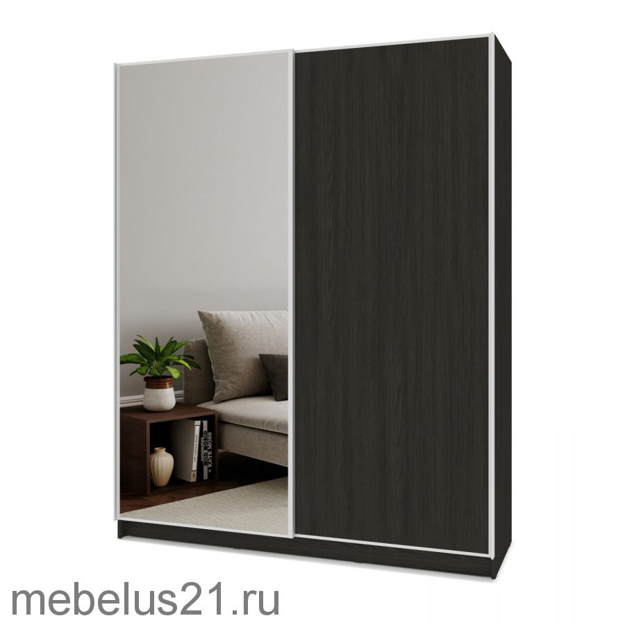 Шкаф купе с зеркалом Браун 180