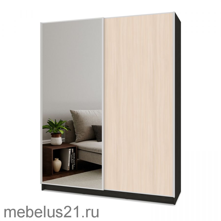 Шкаф купе с зеркалом Браун 180