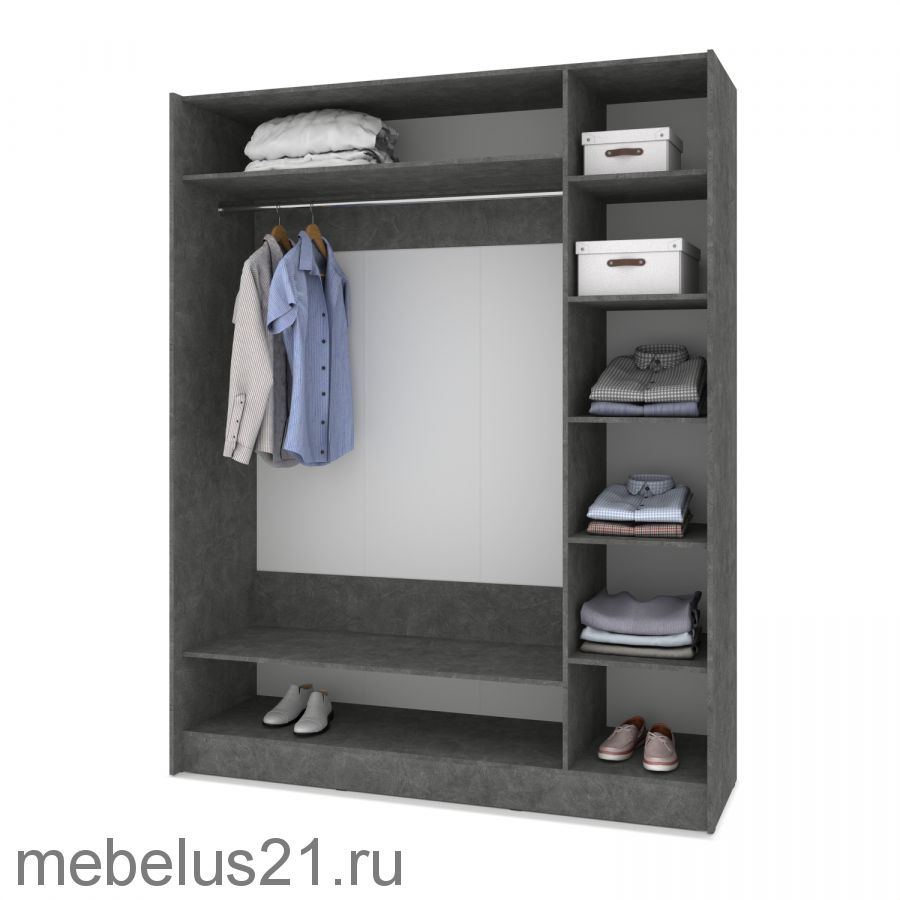 Шкаф купе Браун со вставкой 1700