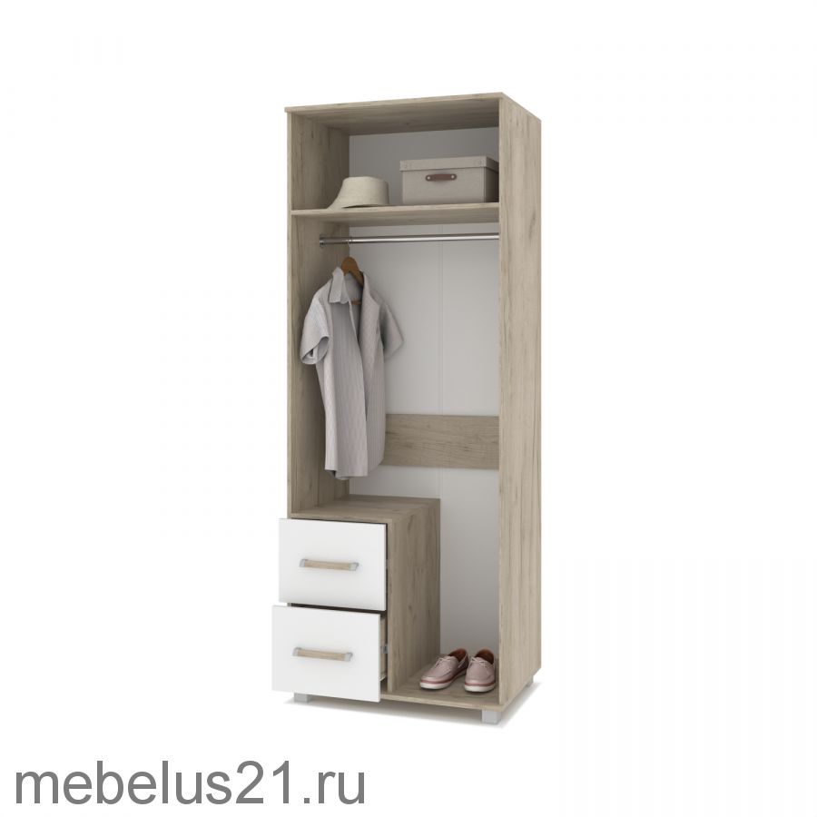 Шкаф  2-х створчатый с зеркалом Виора В-24