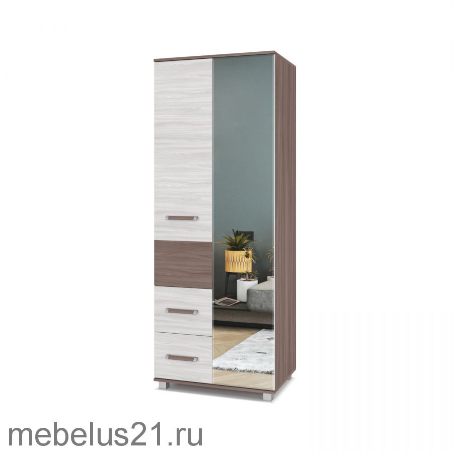 Шкаф  2-х створчатый с зеркалом Виора В-24