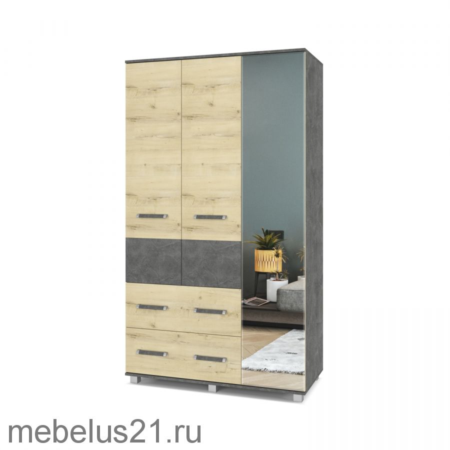 Шкаф  3-х створчатый Виора В-33