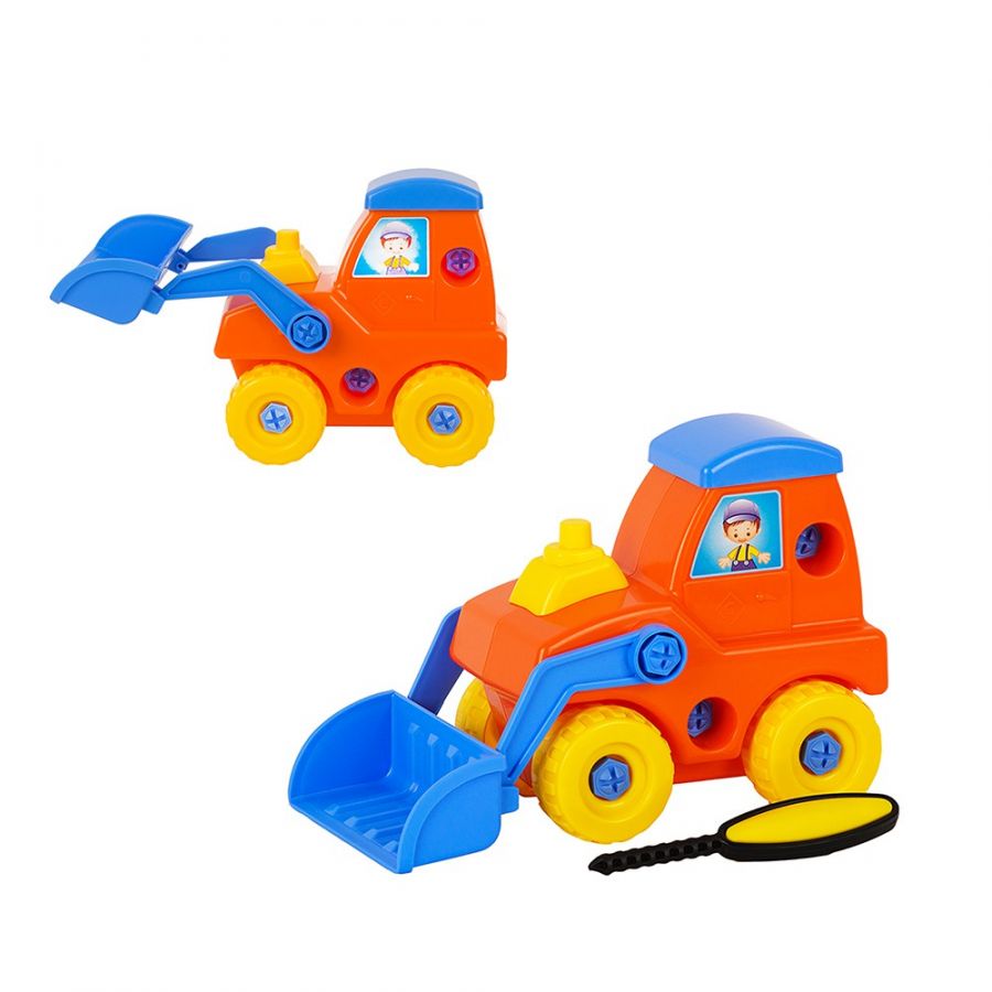 Игрушка «Трактор» (19 предметов, отвертка 1шт.)