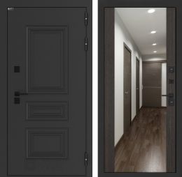 Дверь входная Лабиринт АЛЯСКА ЛАЙТ с зеркалом Максимум Венге металлическая