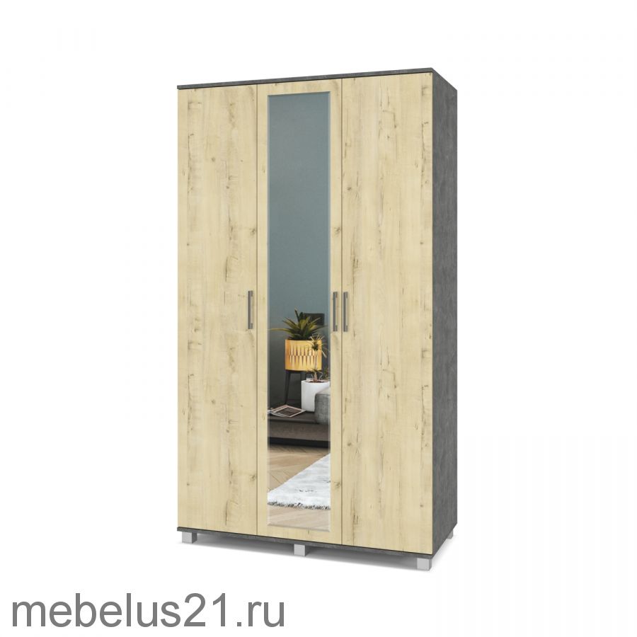 Шкаф 3-х створчатый  с зеркалом Е-31