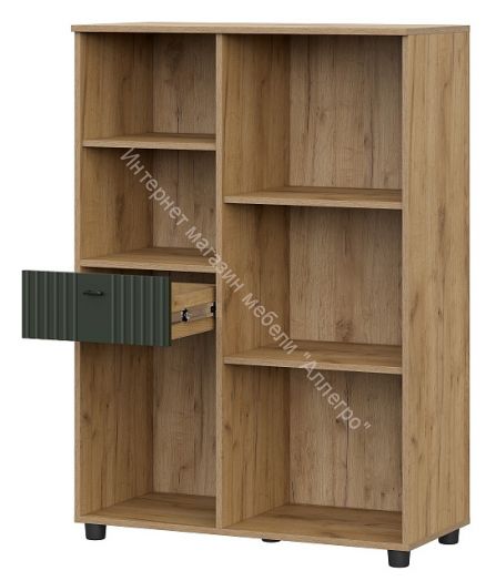 Тумба многофункциональная Милан Дуб Золотой/Олива Софт