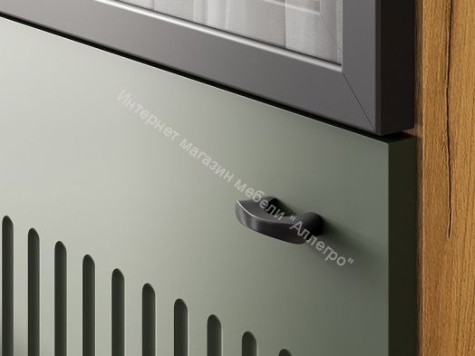 Пенал глухой Милан Дуб Золотой/Олива Софт