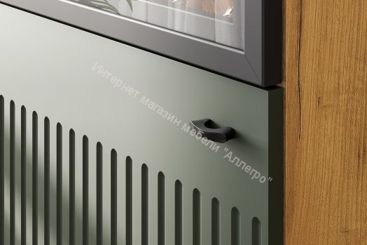 Тумба телевидеоаппаратура со створками Милан Дуб Золотой/Олива Софт