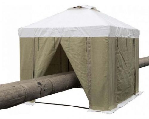 Палатка сварщика Tent 2,5Х2,0 (М) ПВХ+Брезент. Каркас из квадратной трубы 20Х20 мм.