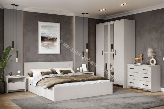 Шкаф двухстворчатый МСП 1 Ясень Анкор Светлый