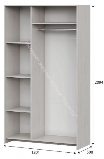 Шкаф трехстворчатый МСП 1 Ясень Анкор Светлый