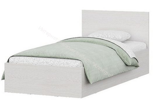 Кровать одинарная 0,9*2,0 (Серия 2) МСП 1 с настилом Лайт Ясень Анкор светлый