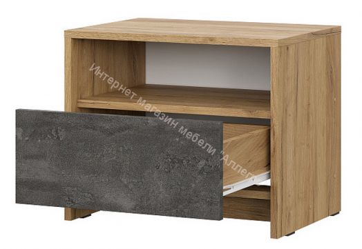 Тумба прикроватная МСП 1 Серия 2 Дуб Золотой/Камень Темный