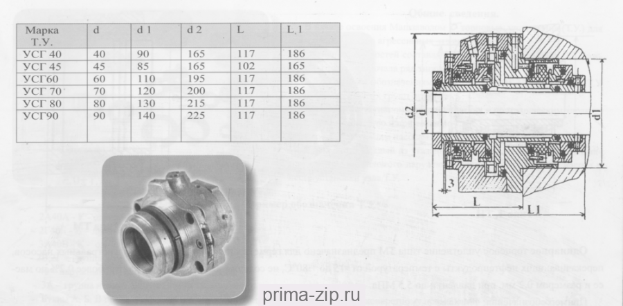 Торцовое уплотнение насоса ТКА210/80, НКВ360/80