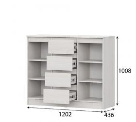 Модульная система "Бриз-1" Комод (4 ящика 2 створки)