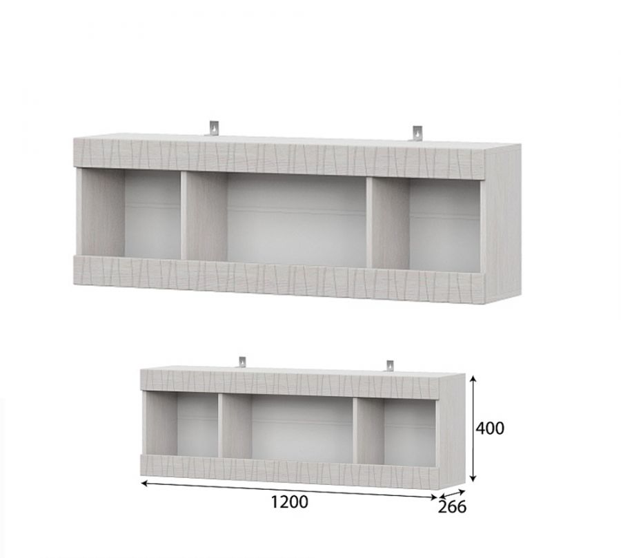 Модульная система "Гамма 20" Полка навесная (1200) Серия №4
